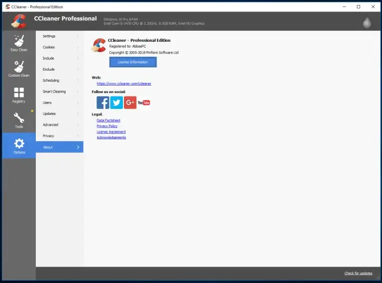 CCleaner Professional Key